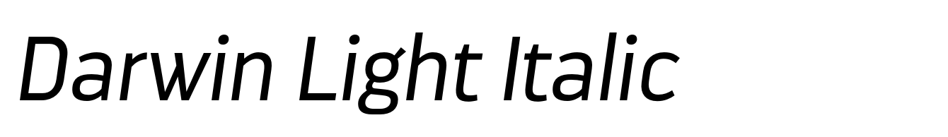 Darwin Light Italic